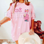 Pink Panther Bubble Tea Graphic T-Shirt – Cute Boba Cartoon Unisex Cotton Tee - 4