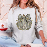 Camo Pumpkin Autumn Hunting Season Vintage Camouflage Print Graphic Cozy Sweatshirt - 3