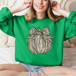Camo Pumpkin Autumn Hunting Season Vintage Camouflage Print Graphic Cozy Sweatshirt - 4