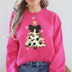 Christmas Camo Tree Santa Coquette Ribbon Festive Retro Cozy Graphic Seasonal Sweatshirt - 1