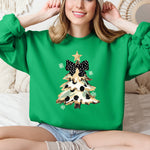 Christmas Camo Tree Santa Coquette Ribbon Festive Retro Cozy Graphic Seasonal Sweatshirt - 3