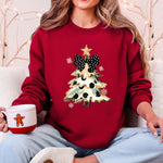 Christmas Camo Tree Santa Coquette Ribbon Festive Retro Cozy Graphic Seasonal Sweatshirt - 2
