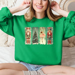 Christmas Nutcracker Ballet Vintage Snow Scene With Retro Typography Art Limited Edition Sweatshirt - 4
