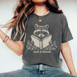 Feral & Literate Raccoon Comfort Colors - Book Lover Tee - 1