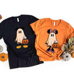 Ghost Couple Halloween Shirts | Spooky Tee | Cute Fall Matching Shirt - 1