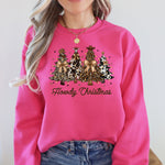 Howdy Christmas Western Santa Christmas Trees Holiday Western Theme Festive Cozy Sweatshirt - 2