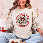 Look At Me Being All Festive And Shit With Santa Raccoon Retro Holiday Humor Illustration Sweatshirt - 2