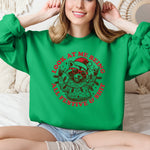 Look At Me Being All Festive And Shit With Santa Raccoon Retro Holiday Humor Illustration Sweatshirt - 3