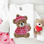 Love Coffee Teddy Valentine Sweatshirt – Furry Look 3D Print Sweater - 1