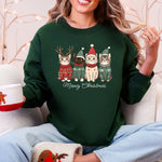Meowy Christmas Santa Cats Paws Cozy Feline Cheer For Pet Lovers Everywhere Sweatshirt - 3
