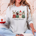 Meowy Christmas Santa Cats Paws Cozy Feline Cheer For Pet Lovers Everywhere Sweatshirt - 2