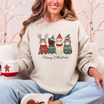 Meowy Christmas Santa Cats Paws Cozy Feline Cheer For Pet Lovers Everywhere Sweatshirt - 4