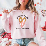 No Quiero Flores Valentine Sweatshirt - Cute Churros Valentine Day's Sweater - 2