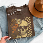 Skull & Flowers Firefly Comfort Colors T-Shirt | Halloween Graphic Tee - 2