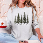 Winter Wonderland Christmas Trees Snow Scene With Pine Forest And Cozy Holiday Charm Sweatshirt - 2